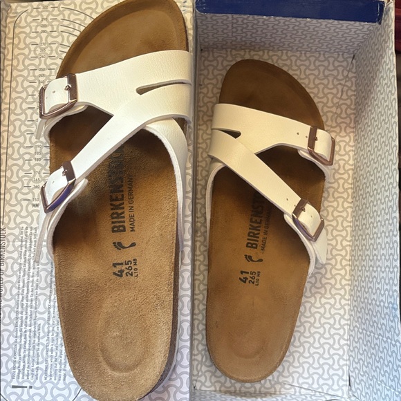 Birkenstock Yao Balance White Cross-Strap Sandals 41 - Picture 5 of 6